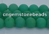 CAJ712 15.5 inches 8mm round matte green aventurine beads