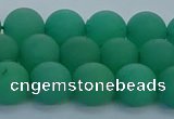 CAJ713 15.5 inches 10mm round matte green aventurine beads