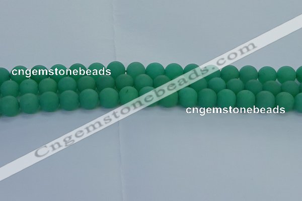 CAJ713 15.5 inches 10mm round matte green aventurine beads