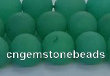 CAJ714 15.5 inches 12mm round matte green aventurine beads