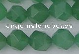 CAJ734 15.5 inches 12mm faceted nuggets green aventurine beads