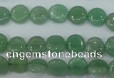 CAJ80 15.5 inches 10mm flat round green aventurine beads wholesale