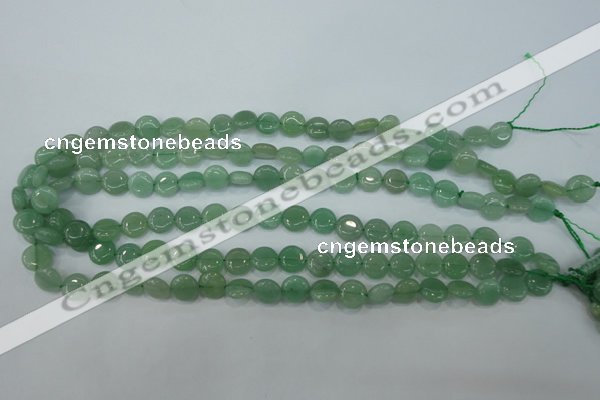 CAJ80 15.5 inches 10mm flat round green aventurine beads wholesale