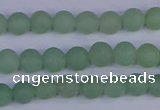 CAJ801 15.5 inches 6mm round matte green aventurine beads wholesale