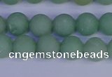 CAJ803 15.5 inches 10mm round matte green aventurine beads wholesale