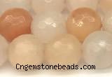 CAJ821 15 inches 8mm faceted round pink aventurine beads