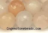 CAJ822 15 inches 10mm faceted round pink aventurine beads