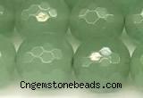 CAJ833 15 inches 12mm faceted round green aventurine beads