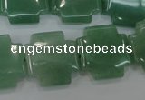 CAJ88 15.5 inches 20*20mm cross green aventurine beads wholesale