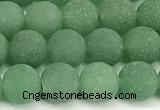 CAJ880 15 inches 4mm round matte green aventurine beads