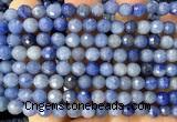 CAJ894 15 inches 6mm faceted round blue aventurine beads wholesale