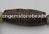 CAL05 14.5 inches 25*60mm carved drum agalmatolite beads