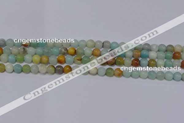 CAM02 6mm round mixed color natural amazonite beads Wholesale