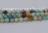 CAM07 round 16mm mixed color natural amazonite beads Wholesale