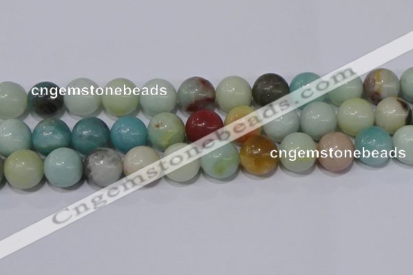 CAM07 round 16mm mixed color natural amazonite beads Wholesale