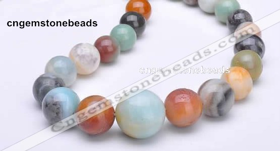 CAM08 15.5 inches round different sizes natural amazonite beads