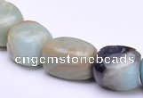 CAM09 13*16mm pebble natural amazonite gemstone beads Wholesale