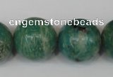 CAM1008 15.5 inches 20mm round natural Russian amazonite beads