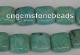 CAM1027 15.5 inches 14*14mm square natural Russian amazonite beads