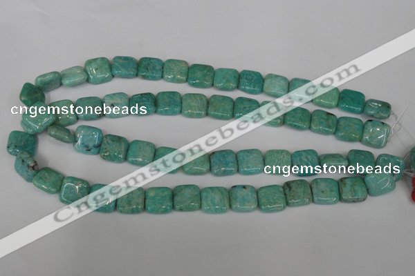 CAM1027 15.5 inches 14*14mm square natural Russian amazonite beads