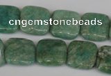 CAM1028 15.5 inches 16*16mm square natural Russian amazonite beads