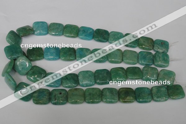 CAM1029 15.5 inches 18*18mm square natural Russian amazonite beads