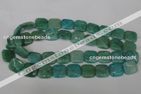 CAM1030 15.5 inches 20*20mm square natural Russian amazonite beads