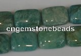 CAM1032 15.5 inches 13*18mm rectangle natural Russian amazonite beads