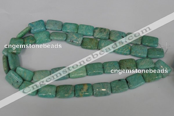 CAM1033 15.5 inches 15*20mm rectangle natural Russian amazonite beads