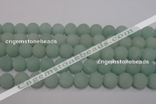 CAM1116 15.5 inches 16mm round matte amazonite beads wholesale