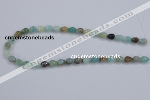 CAM113 15.5 inches 8*10mm teardrop amazonite gemstone beads