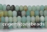 CAM1130 15.5 inches 4*6mm rondelle matte amazonite beads wholesale