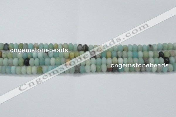 CAM1131 15.5 inches 5*8mm rondelle matte amazonite beads wholesale