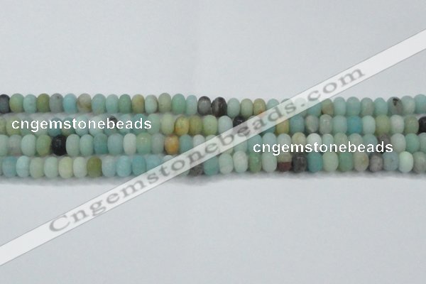 CAM1132 15.5 inches 6*10mm rondelle matte amazonite beads wholesale