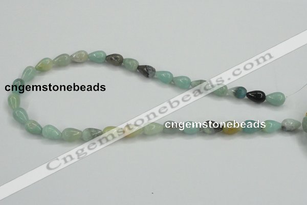 CAM114 15.5 inches 8*12mm teardrop amazonite gemstone beads