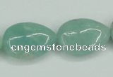 CAM117 15.5 inches 18*25mm flat teardrop amazonite gemstone beads