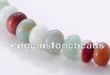 CAM12 5*8mm rondelle natural amazonite gemstone beads Wholesale