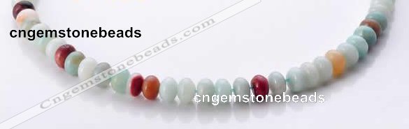 CAM12 5*8mm rondelle natural amazonite gemstone beads Wholesale