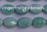 CAM1203 15.5 inches 10*14mm faceted oval Russian amazonite beads