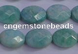 CAM1204 15.5 inches 12*16mm faceted oval Russian amazonite beads