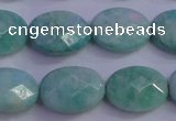 CAM1205 15.5 inches 14*19mm faceted oval Russian amazonite beads