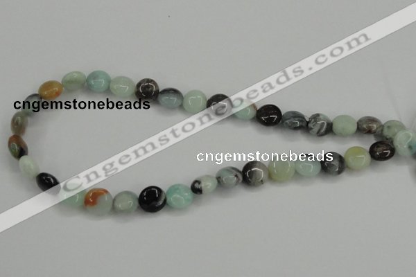 CAM121 15.5 inches 12mm flat round amazonite gemstone beads