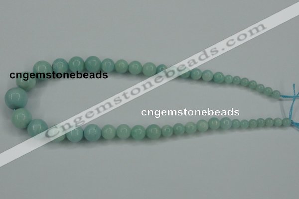 CAM125 15.5 inches multi-size round amazonite gemstone beads