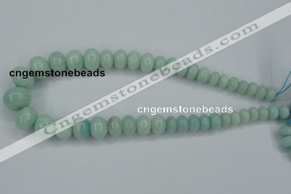 CAM126 15.5 inches multi-size rondelle amazonite gemstone beads