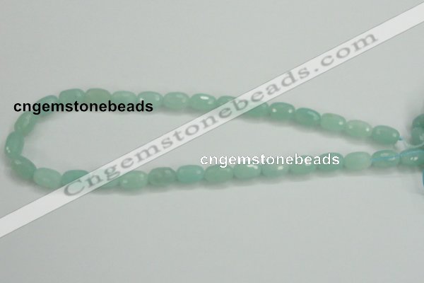 CAM139 15.5 inches 8*12mm faceted drum amazonite gemstone beads