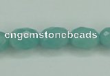 CAM140 15.5 inches 10*14mm faceted drum amazonite gemstone beads