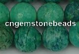 CAM1406 15.5 inches 16mm faceted round Russian amazonite beads