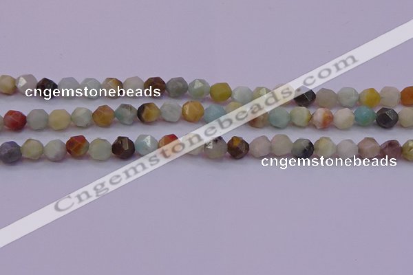 CAM1412 15.5 inches 8mm faceted nuggets amazonite gemstone beads