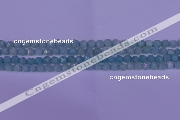 CAM1416 15.5 inches 6mm faceted nuggets Chinese amazonite beads