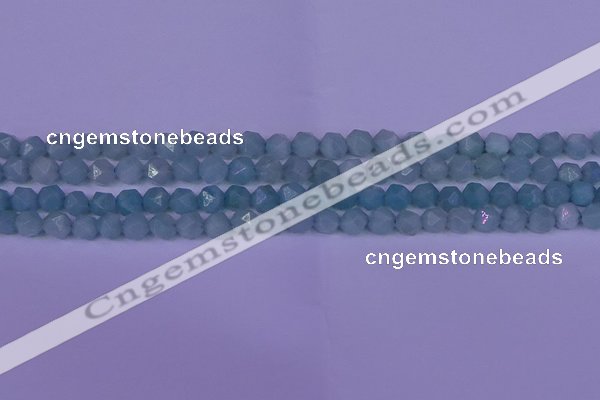 CAM1416 15.5 inches 6mm faceted nuggets Chinese amazonite beads